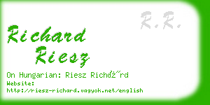 richard riesz business card